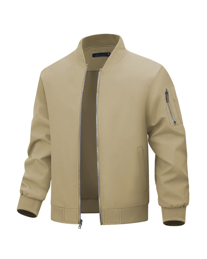Autsel – Blouson mi-saison style bomber pour homme – Veste décontractée et urbaine