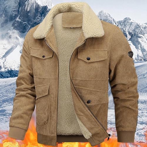 Veste Homme Style US – Blouson Cargo Chaud avec Polaire Épaisse – Esprit Militaire & Outdoor