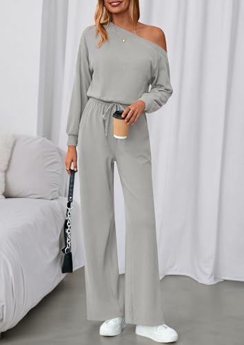 ✨ PRETTYGARDEN – Combinaison Femme Élégante à Manches Courtes, Épaules Dénudées & Pantalon Large