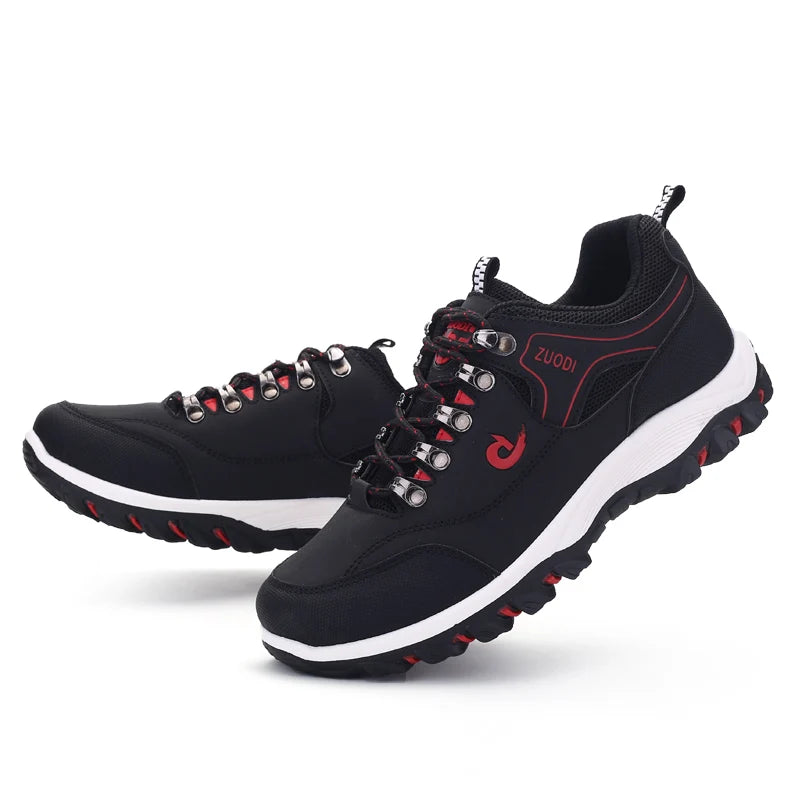 Baskets Homme en Cuir – Chaussures Décontractées, Légères & Confortables pour la Marche – Printemps, Automne & Hiver