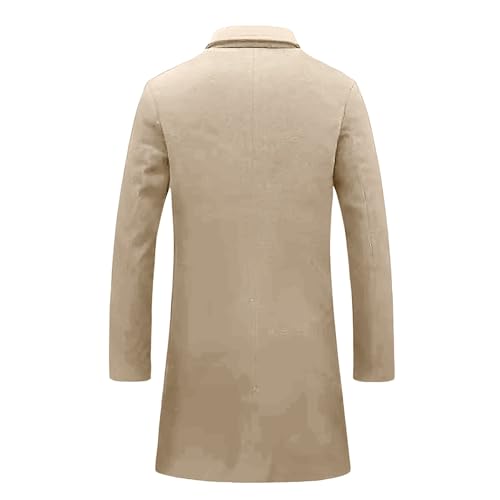 Men's Indian Lapel Jacket – Mid-Length Windbreaker, Loose & Comfortable – Business Casual Style