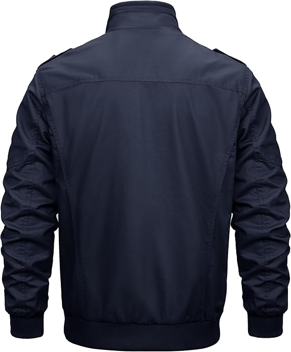 MAGCOMSEN – Veste Cargo Militaire pour Homme – Veste Légère Coupe-Vent en Coton Multipoches