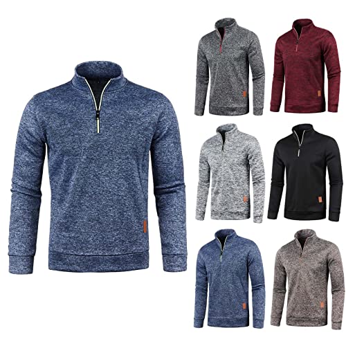Pull trucker homme zippé à col montant, style casual