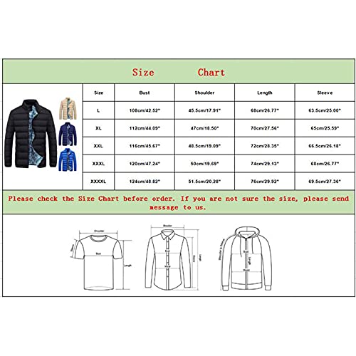 Doudoune chaude d'hiver pour homme – Blouson de travail léger et sportif – Veste mi-saison style ski