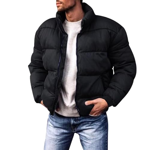 Blouson Homme à Capuche – Doudoune Casual Couleur Unie, Style Travail & Outdoor