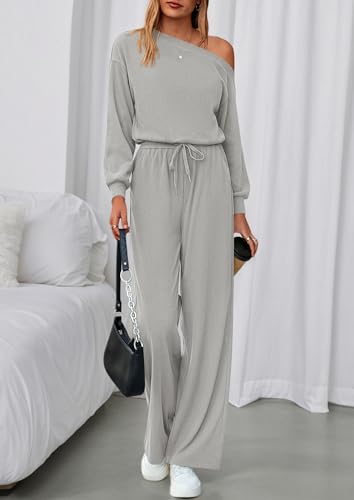 ✨ PRETTYGARDEN – Combinaison Femme Élégante à Manches Courtes, Épaules Dénudées & Pantalon Large