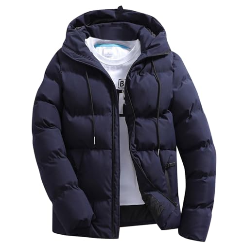 Doudoune Homme Hiver Slim Fit à Capuche – Veste Matelassée Légère, Chaude & Coupe-Vent