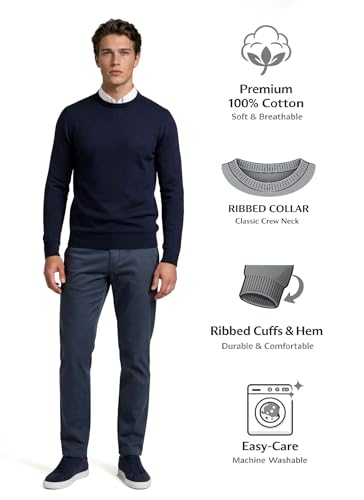 Pull homme Xact en coton à col rond