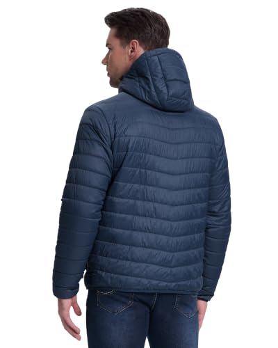 33,000ft – Veste matelassée légère à capuche pour homme – Chaude, résistante à l’eau et pliable