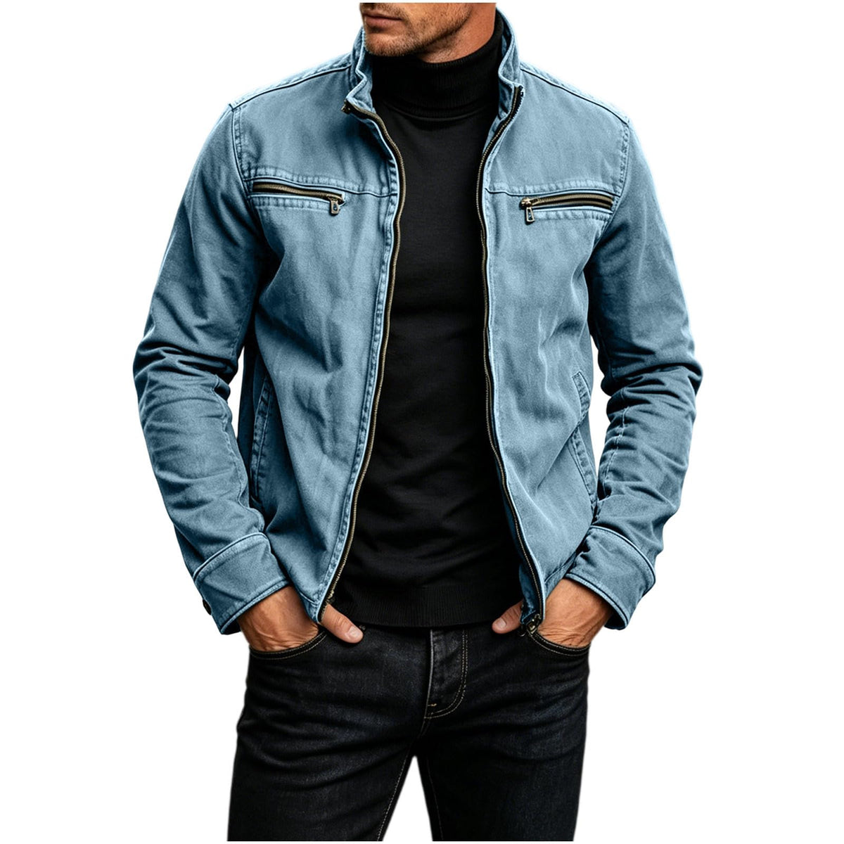 Veste Homme en Coton – Manteau Décontracté Chaud & Doux – Style Outdoor Classique