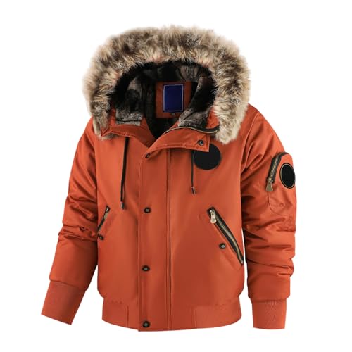 Manteau à fourrure pour homme – Doudoune multi-poches avec éléments amovibles – Style outdoor et urbain
