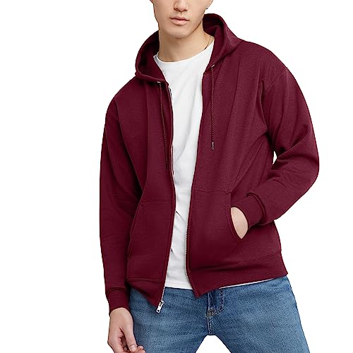 Hanes EcoSmart Fleece – Sweat à Capuche Homme Zippé – Hoodie Polaire Décontracté