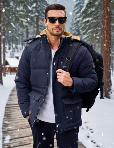 MAGCOMSEN – Veste d'hiver pour homme, coupe-vent et imperméable – Polaire chaude pour la randonnée et le travail