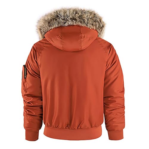 Manteau à fourrure pour homme – Doudoune multi-poches avec éléments amovibles – Style outdoor et urbain