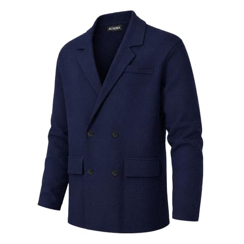 Allthemen – Cardigan Homme en Laine à Double Boutonnage – Pull Chaud & Élégant