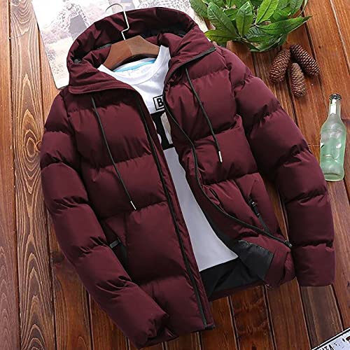 Doudoune Homme Hiver Slim Fit à Capuche – Parka Chaude Zippée & Grande Taille