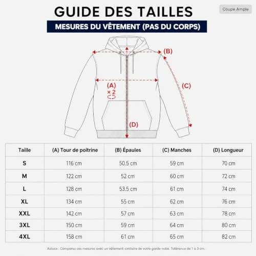 Veste homme à capuche zippée, coupe oversize gaufrée