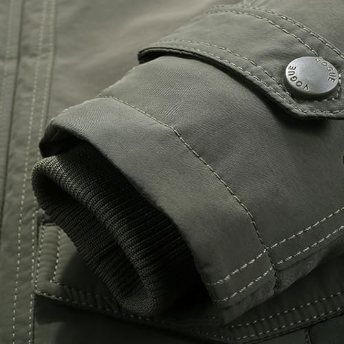 Manteau d'hiver matelassé à capuche pour homme – Doudoune chaude, coupe-vent et imperméable
