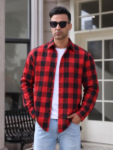 Chemise à Carreaux Homme Manches Longues – Style Casual, Décontracté & Intemporel