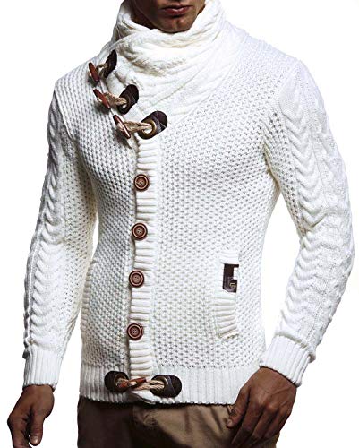 Leif Nelson LN4195 – Cardigan Homme en Maille – Style Moderne & Casual