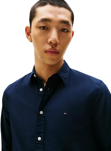 Tommy Hilfiger – Chemise Homme Slim Fit à Col Kent – Élégante & Moderne