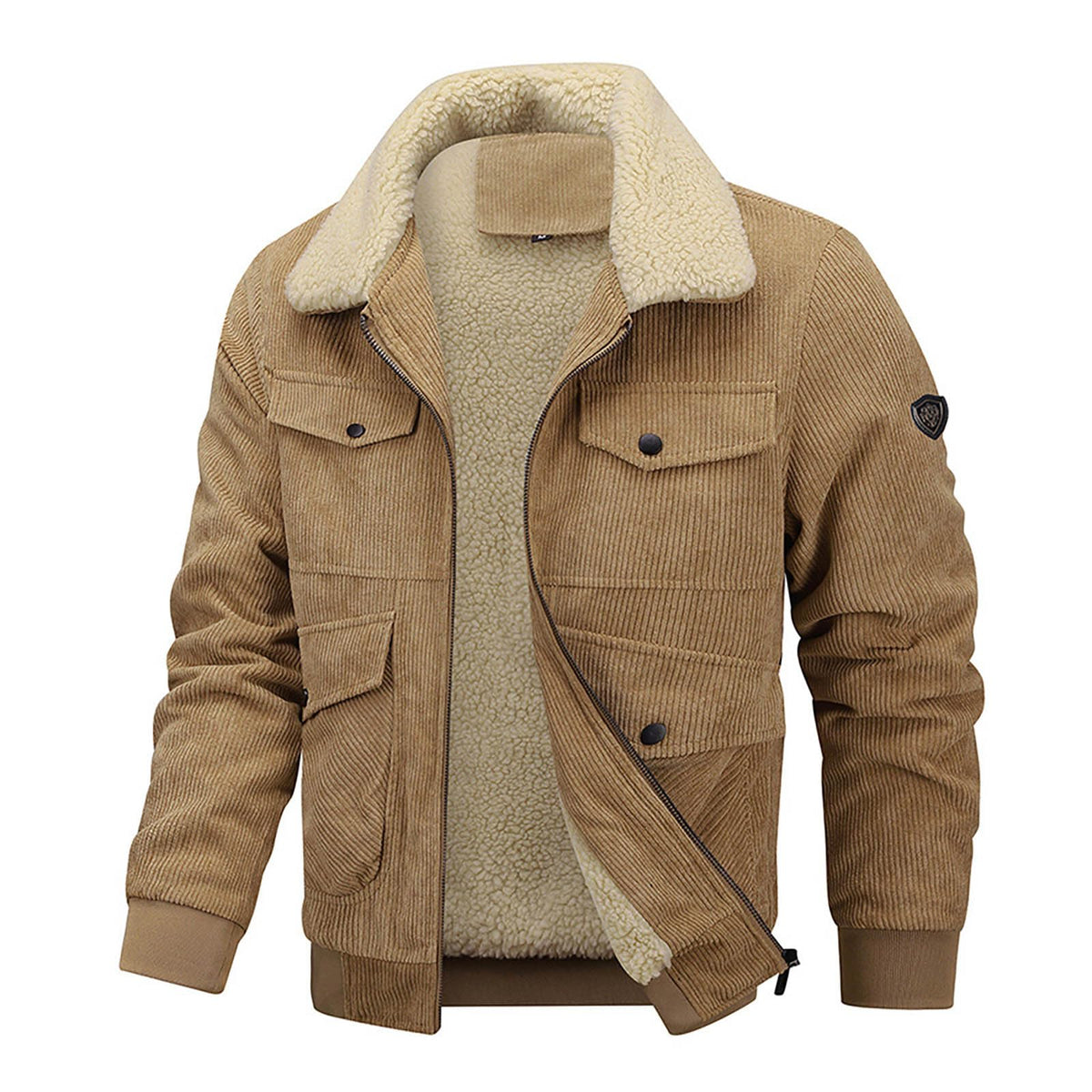Veste Homme Style US – Blouson Cargo Chaud avec Polaire Épaisse – Esprit Militaire & Outdoor