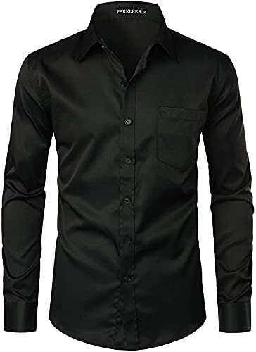 PARKLEES – Chemise Homme à Manches Longues – Style Décontracté & Business Élégant