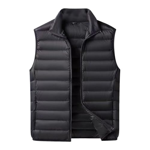 Doudoune sans manches ultra-légère pour homme – Gilet matelassé chaud et zippé style travail