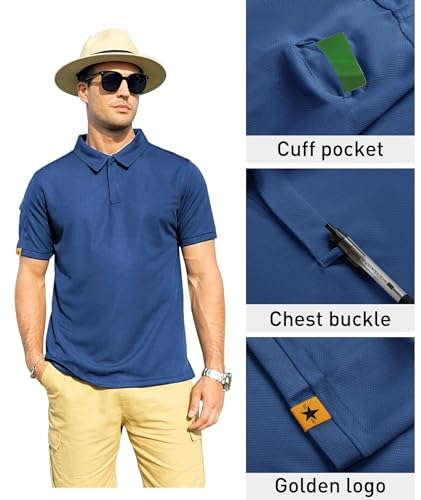 ZITY Polo de sport tactique à manches courtes pour homme – Polo athlétique style golf, élégant et décontracté pour le quotidien VELICYA