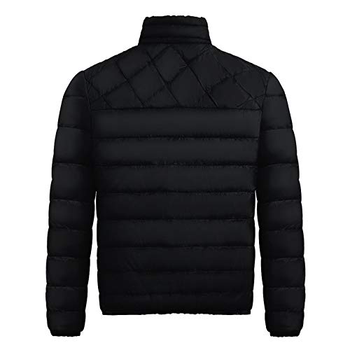 Doudoune légère homme sans capuche – Veste hiver chaude oversize et grande taille