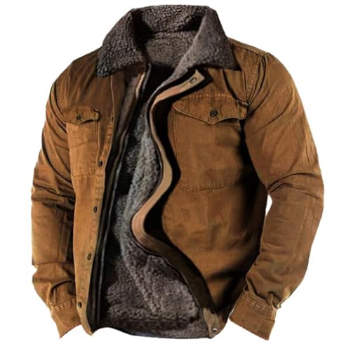 Blouson Homme Hiver Chaud – Veste Grande Taille Sans Capuche, Polaire & Oversize