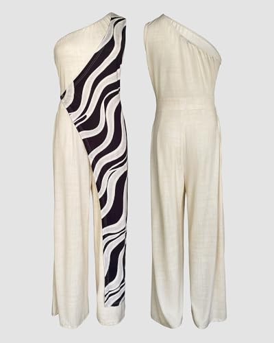 ✨ CHICME – Combinaison femme épaules dénudées, pantalon large et poches – style vacances chic