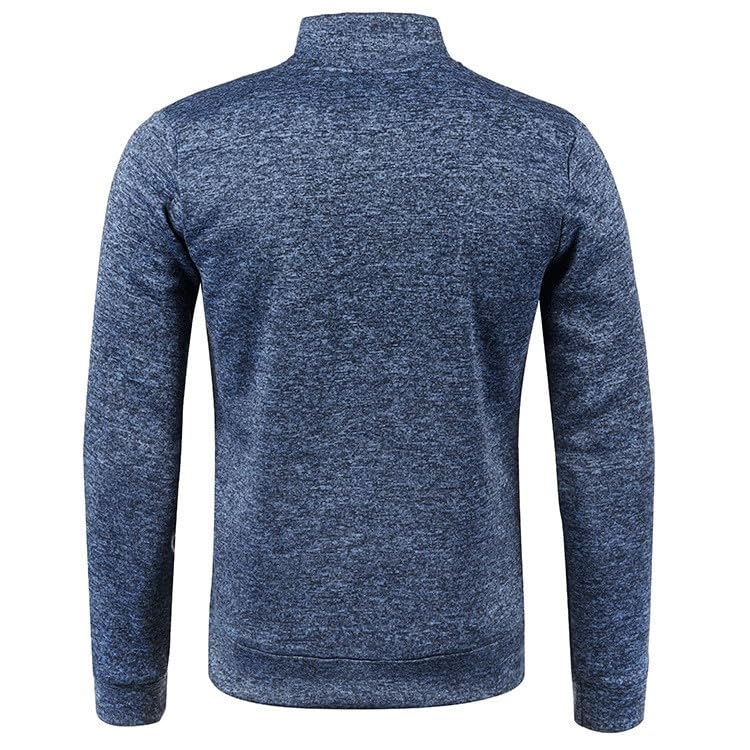 Pull trucker homme zippé à col montant, style casual