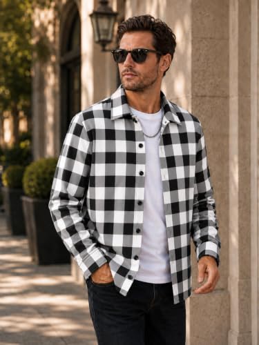 Gavliuu – Chemise Homme à Carreaux Manches Longues – Style Casual & Décontracté
