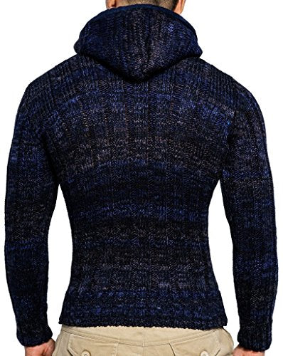 Veste en maille homme LEIF NELSON LN20525 à motifs géométriques