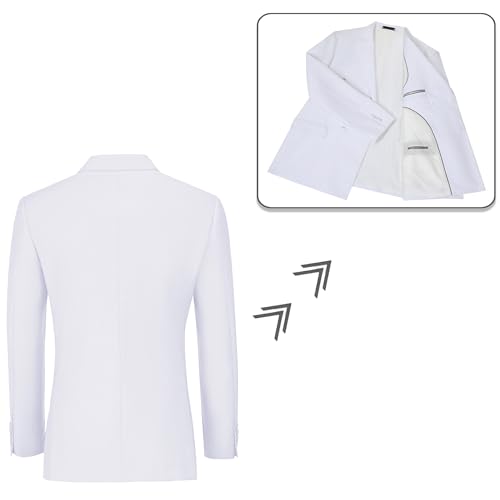 Men Suits 2 Piece Double Breasted Slim Fit Suit Jacket Pants Set