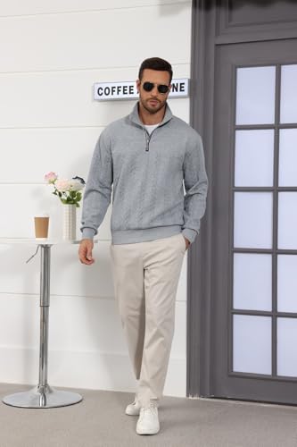 Pull homme Halfword en maille zippée à manches longues
