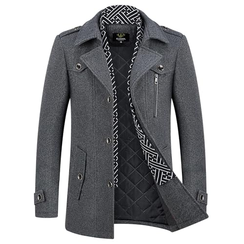 Manteau en laine pour homme – Trench-coat chaud et élégant pour l’hiver