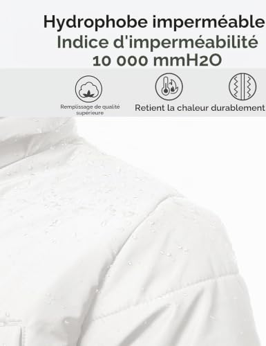 Wantdo – Doudoune Chaude Homme à Capuche – Manteau d’Hiver Matelassé, Style Outdoor & Urbain