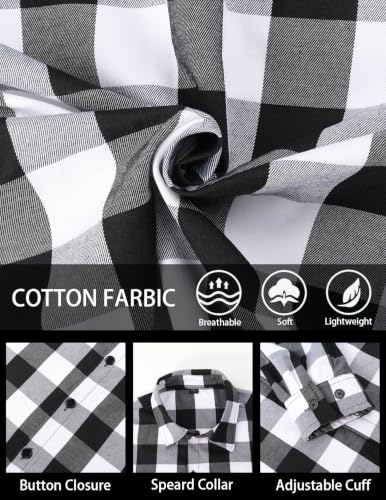 Gavliuu – Chemise Homme à Carreaux Manches Longues – Style Casual & Décontracté