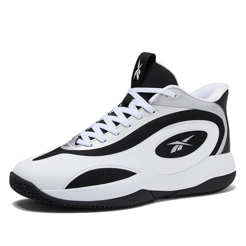 Reebok Open Gym High Top – Chaussures Basketball Homme Blanc, Noir & Argent
