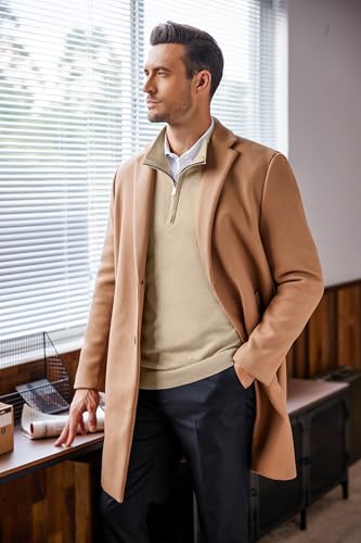 Pull homme COOFANDY en maille à col montant zippé