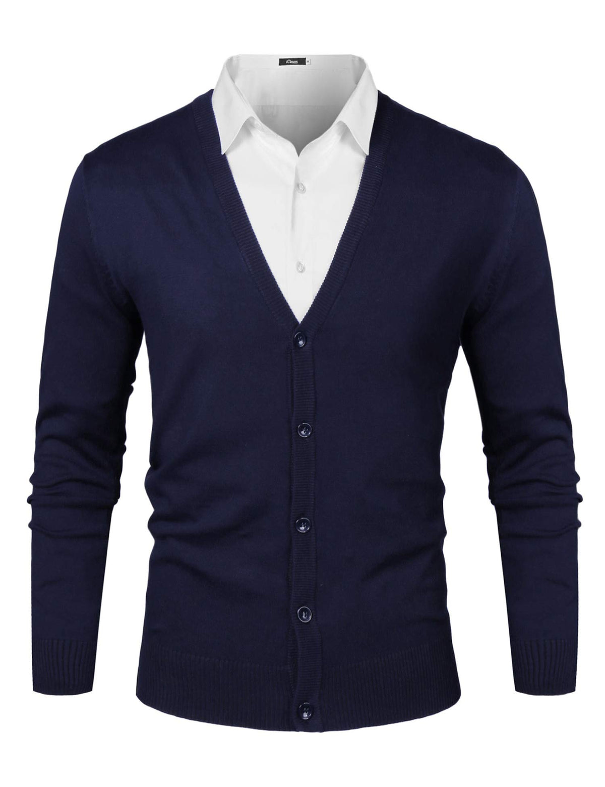 Cardigan homme iClosam en coton à col V