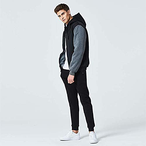 LBL – Veste Homme Épaisse à Capuche – Blouson Manches Longues, Décontracté & Urbain
