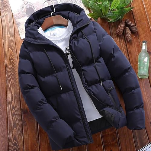 Doudoune Homme Hiver Slim Fit à Capuche – Veste Matelassée Légère, Chaude & Coupe-Vent