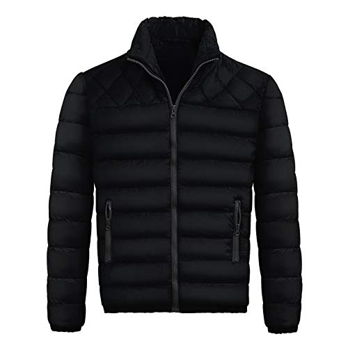 Doudoune légère homme sans capuche – Veste hiver chaude oversize et grande taille