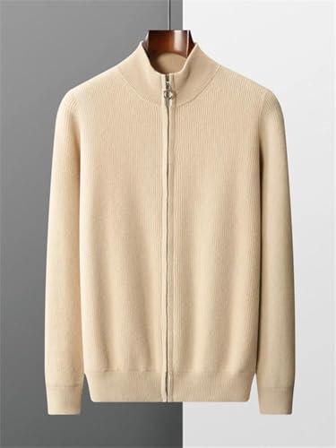 Pull homme OWEIEYEU en laine mérinos à col zippé