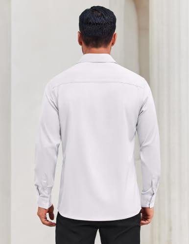 COOFANDY – Chemise homme infroissable à manches longues – Coupe régulière, style business et décontracté