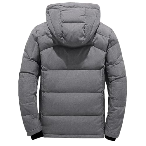 Oanviso – Blouson matelassé à capuche pour homme – Veste aviateur rembourrée et chaude pour l’hiver
