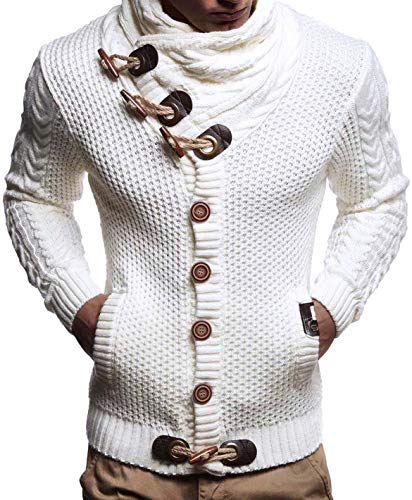 Leif Nelson LN4195 – Cardigan Homme en Maille – Style Moderne & Casual